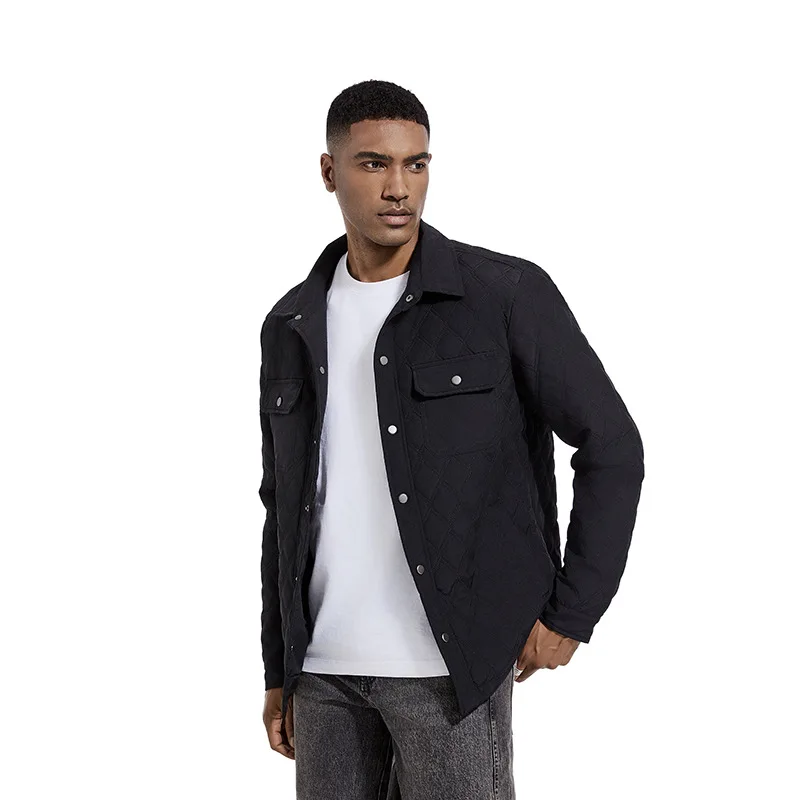 Autumn and winter fashionable men\'s fashion jacket men\'s business top winter men\'s diamond checkered cotton jackets for men