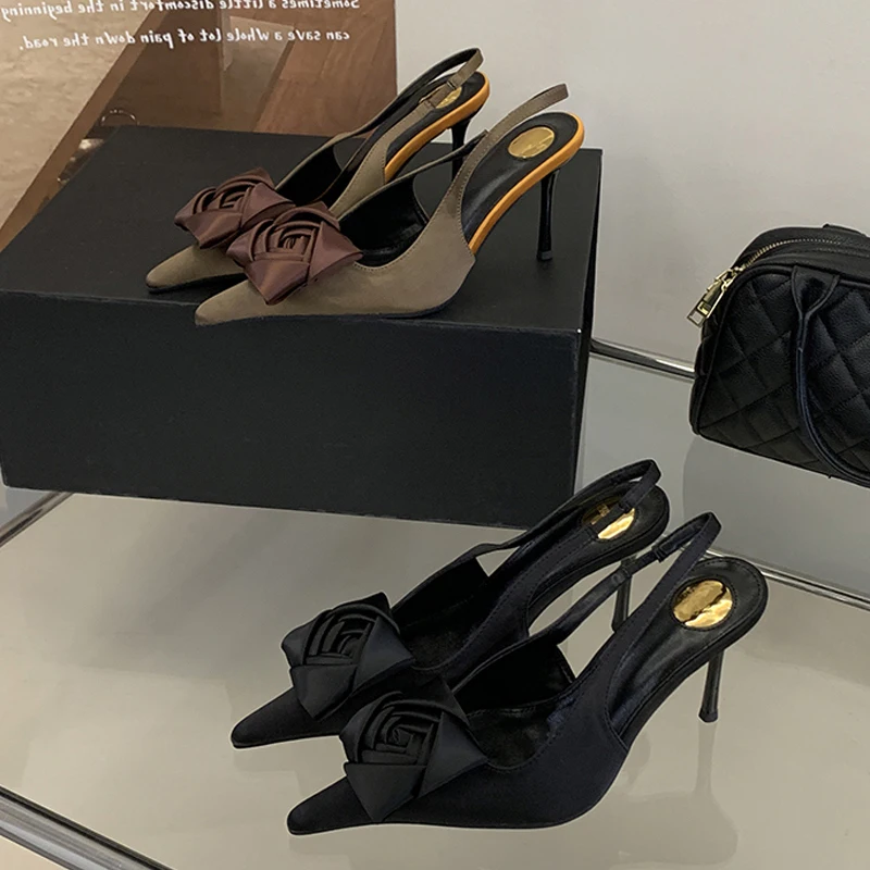 

Элегантные женские туфли-лодочки с острым носком на тонком каблуке, с цветочным дизайном, в уличном стиле, для банкетов и торжественных мероприятий