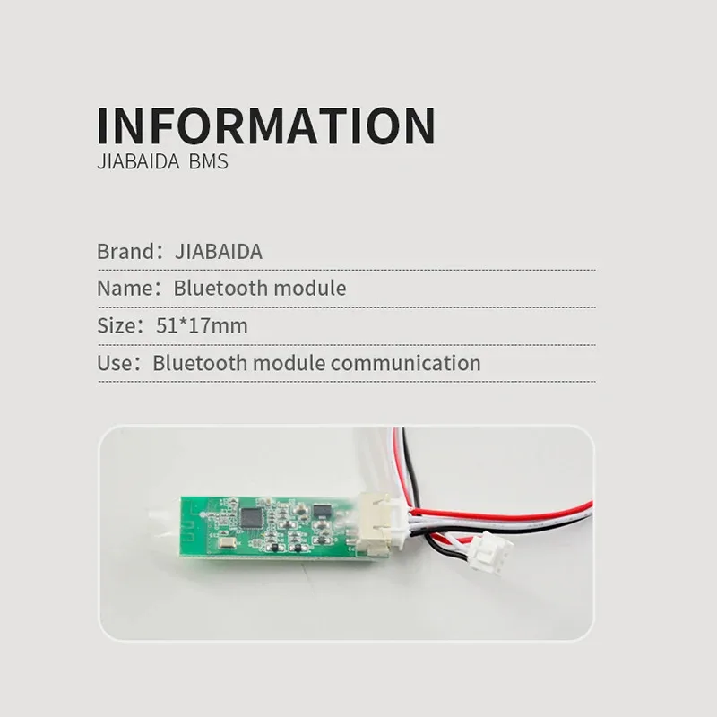 JIABAIDA Smart BMS Accessory LCD Displayer BT UART Box RS485 Cable for JBD  BMS Spare Parts