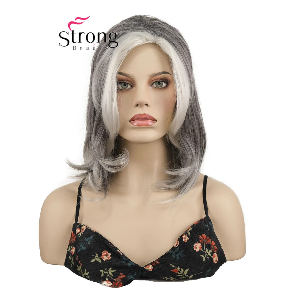 

Женский прямой парик с солью и перцем для пожилых людей, более серый, предварительно выщипанный серебристо-серый парик, короткие бесклеевые парики боб