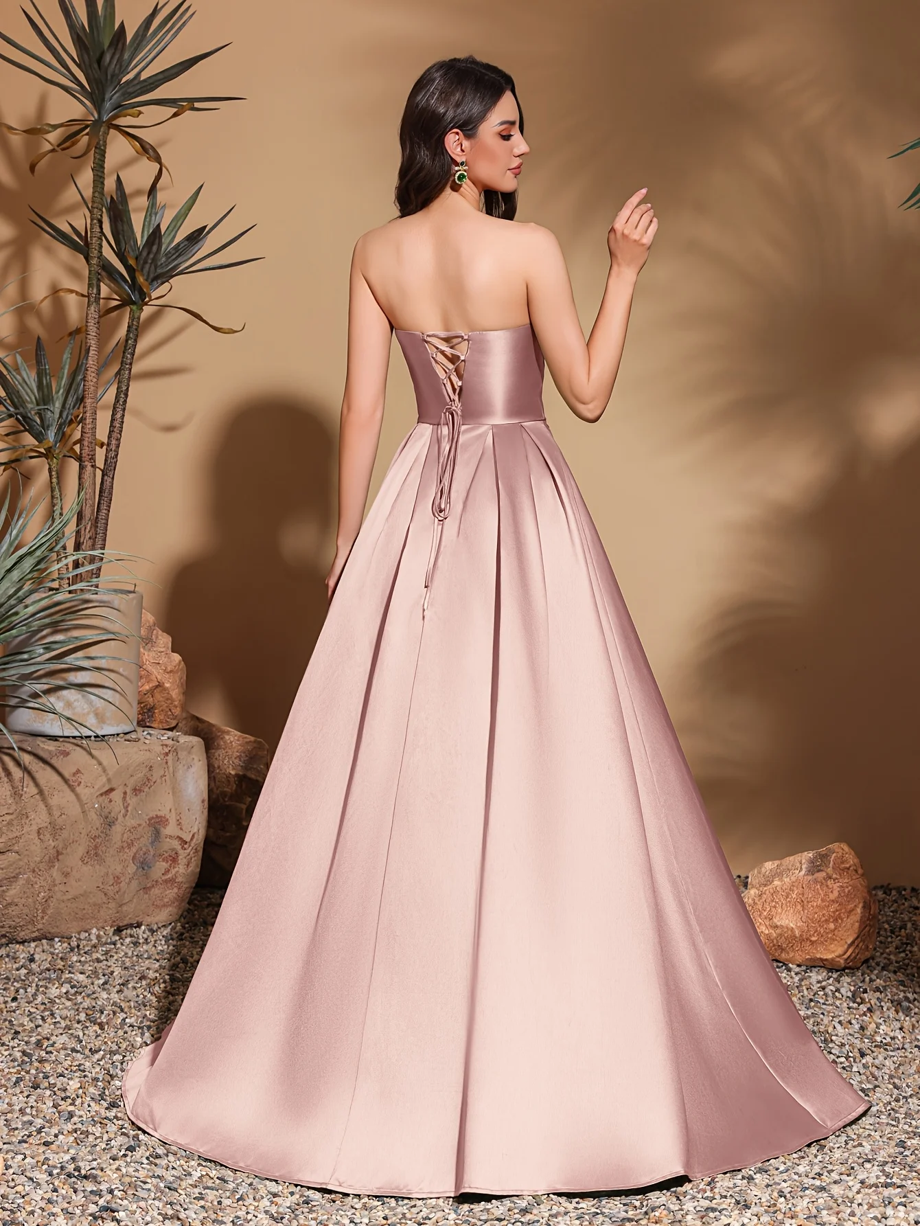 Decote assimétrico, vestido de noiva com gravata nas costas em cetim, vestido elegante e chique, adequado para dança, festa