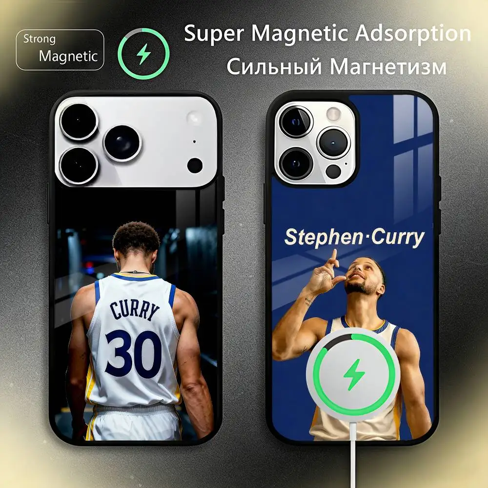 

Basketball S-Stephen C-Curry Phone Case For iPhone17,16,15,14,13,12,11 Plus,Pro Max, New Magnetic Wireless Charging