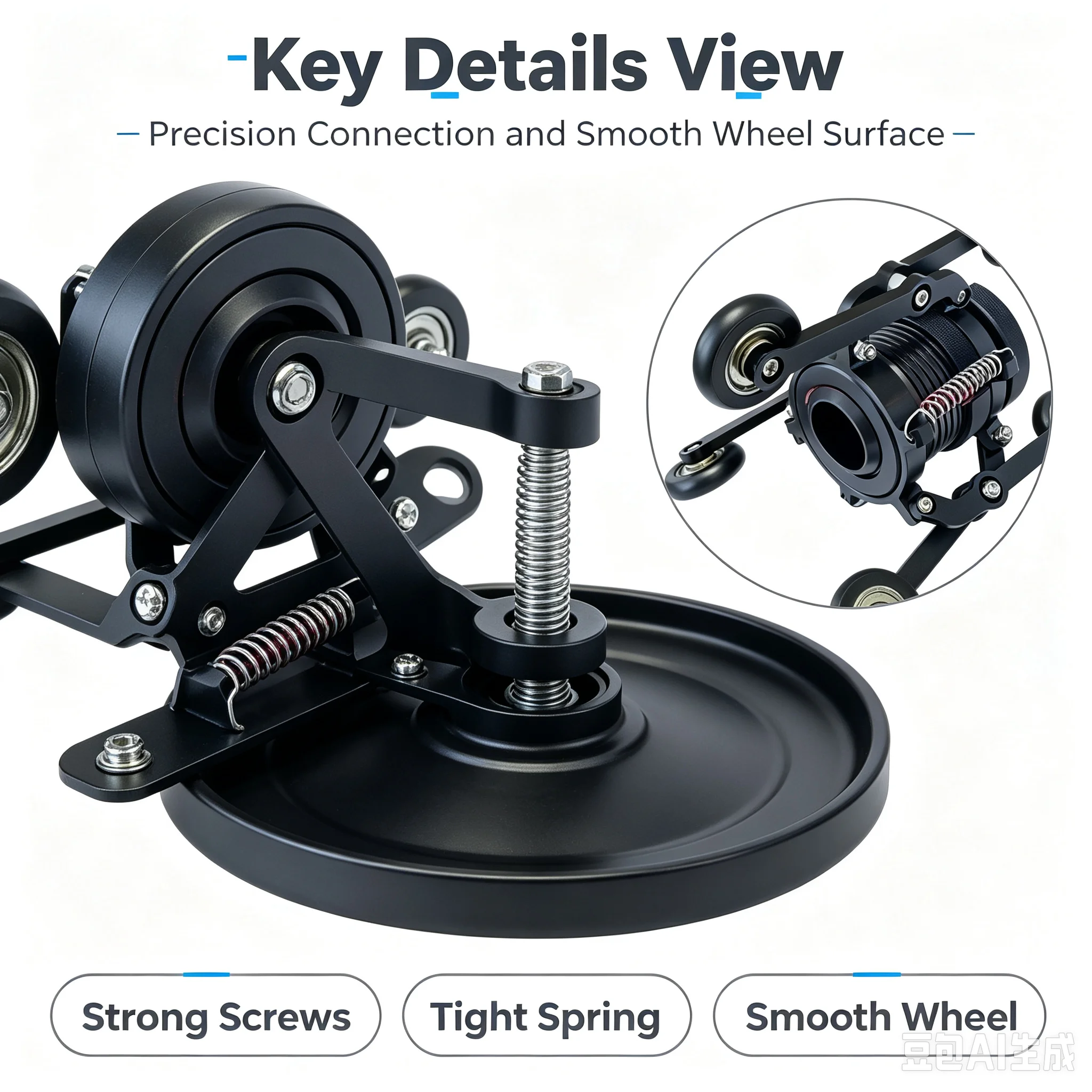 Centering Guide Wheel Kit for Pipeline Inspection Camera, Protective Guide Wheel Set to Stabilize Probe in Drain Sewer Pipe image 3