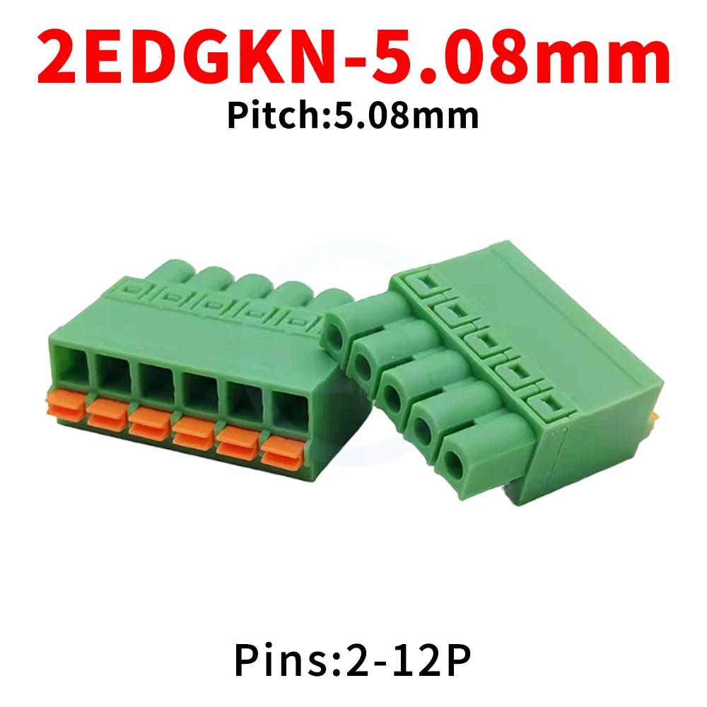 (5 Pcs) KF 2EDGKN - 5.08mm PCB Spring-Loaded Terminal Block 15EDGKN 5.08mm Phoenix Contact Terminal 2~12Pin