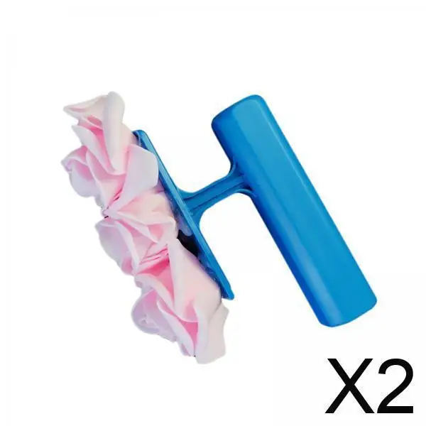 

2x Wall Brush,Pattern Paint Roller, Pattern Art Sponge Roller,Flower Roses for Office