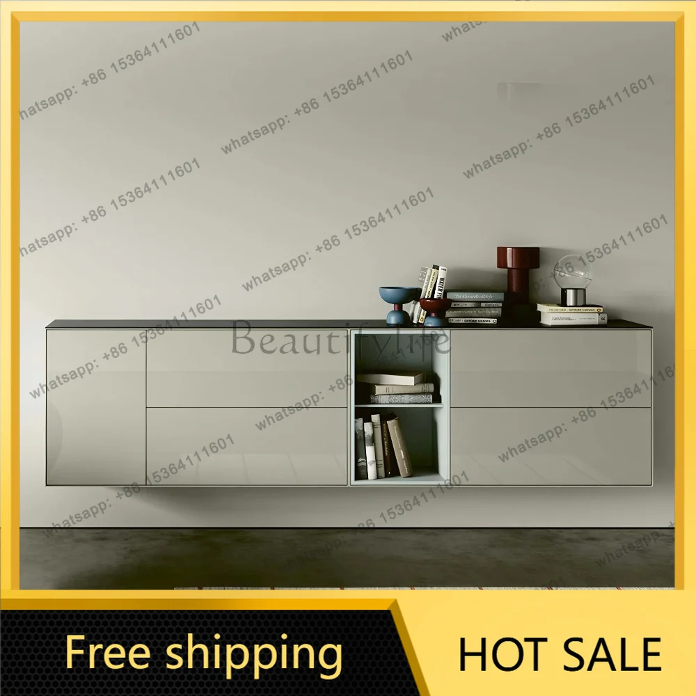 Factory Direct Italian Minimalist Wall-mounted TV Cabinet Living Room Storage Multifunctional Floor Cabinet