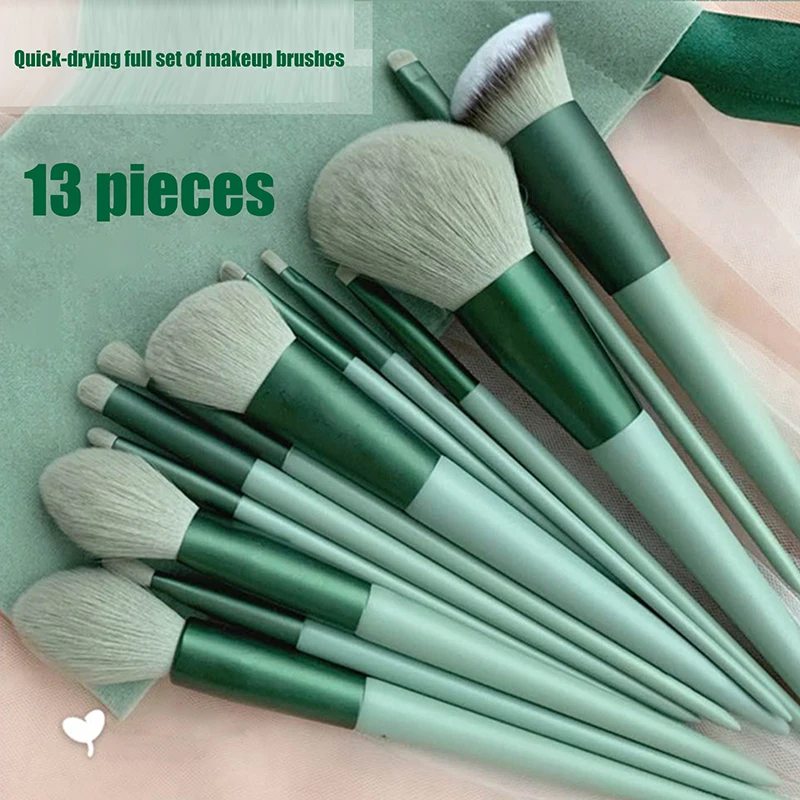 13Pcs Makeup Brushes Soft Set Face Eyes Brush Eyeshadow Foundation Brush Multifunctional Make Up Brush Beginner
