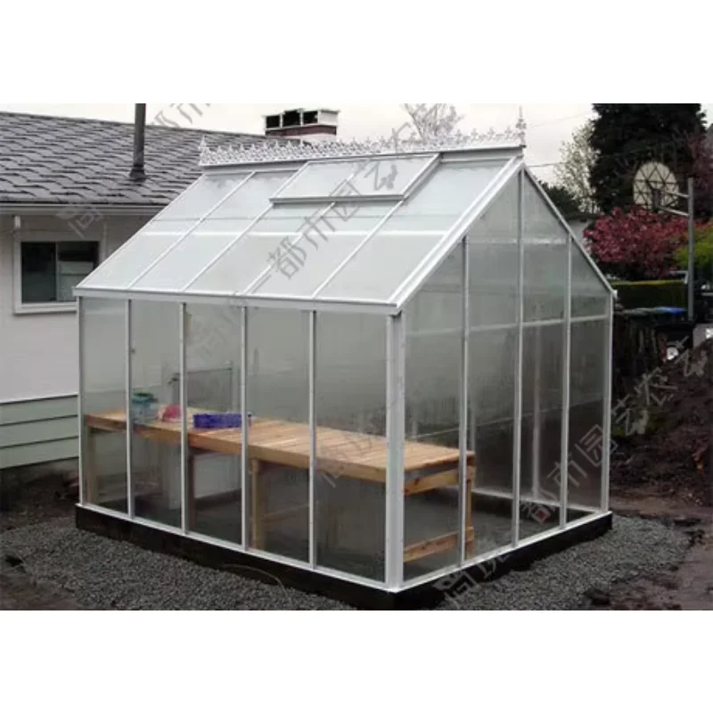 

PC sun board greenhouse planting equipment aluminum alloy garden glass greenhouse