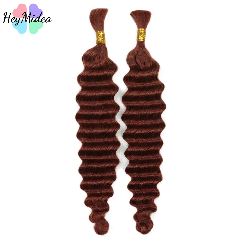 Deep Wave Human Bulk For Boho Knotless Braids 18inch 100% 350 Color No Weft Remy Curly Braiding Human Hair Extensions