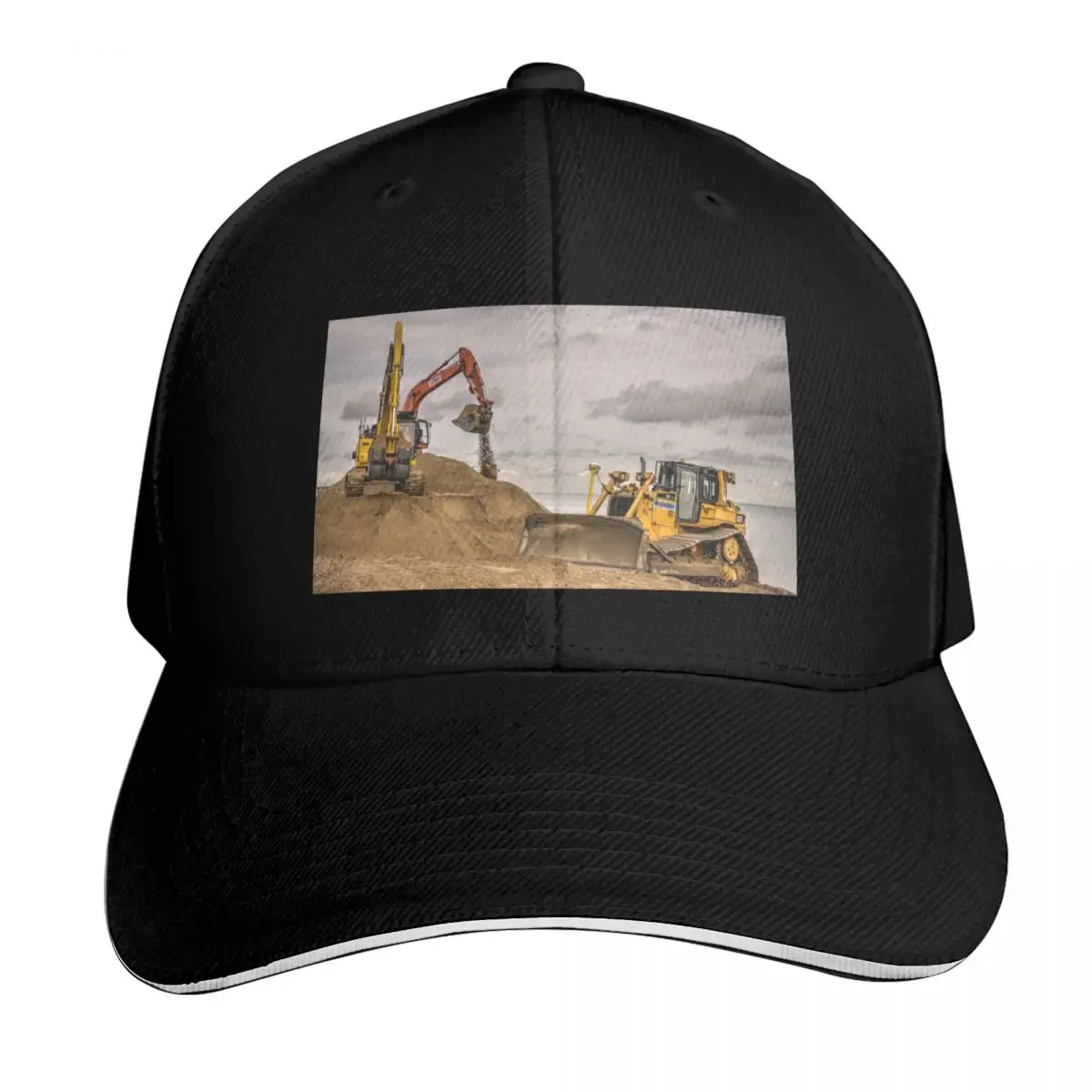 Digging and dozing Baseball Cap Strapback Dad Hat Six Panel Structured Crown Sun Protection UPF 50+