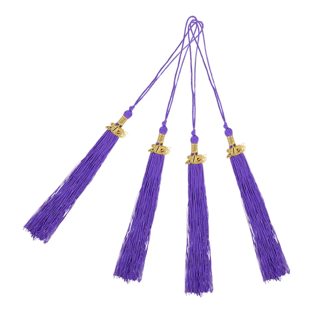 4Pcs 2025 Graduation Cap Tassel Pendant Charm Gold Academic Memorial Photo Keepsake Keychain Bag Ornament Cap