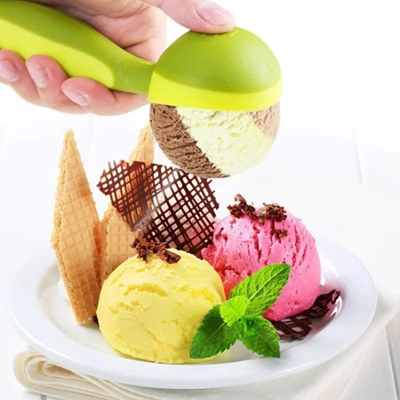 Parisian Gelato Spoon Soft Touch Silicone Scooper Safe Culinary Grade Sphere Creator Comfort Grip Handle