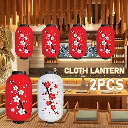 10 inch Chinese/Japanese Long Shaped Cloth DIY Red Restaurant Lantern Lantern Lamp for Home Party Hanging Lampion Decoration