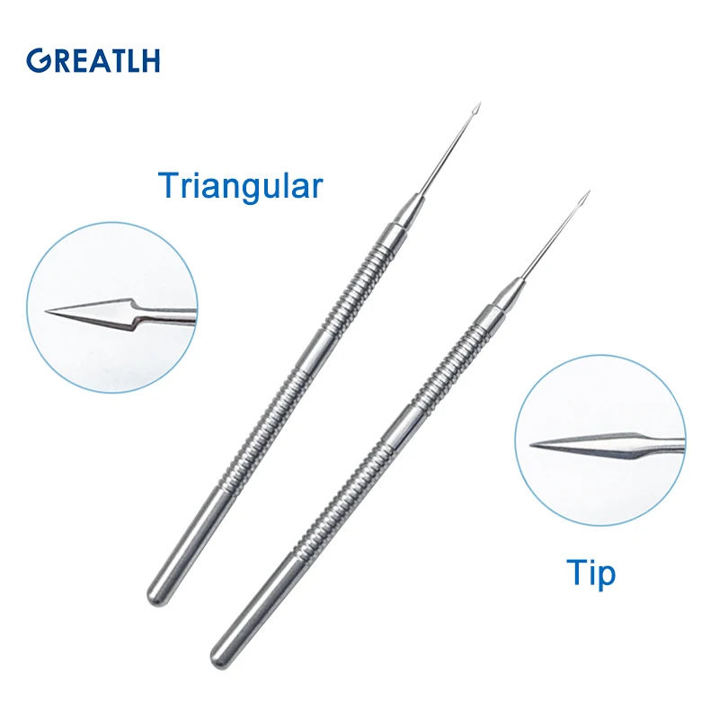 Stainless Steel Ophthalmic Foreign Body Puncture Needle Corneal Foreign Body Needle Eye Surgery Tool Ophthalmic Instrument 125mm