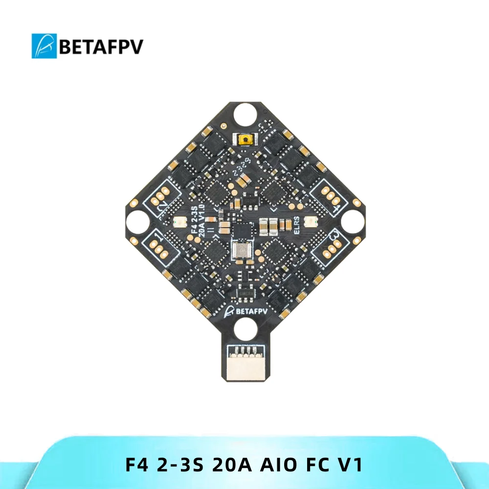 BETAFPV F4 2-3S 20A AIO Flight Controller V1 - HD VTX  with Dual BEC,   O3 6-Pin PMU & USB Port, Compatible with HD Whoop Drones
