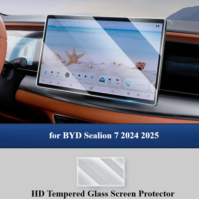 

15.6" HD Tempered Glass Screen Protector Film for BYD Sealion 7 2024 2025 Car Dashboard Navigation Instrument Protective Film