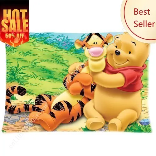 

Winnie The Pooh Tigger Pillowcase Disney Cartoon Pillow Case Soft Sofa Bed Decoration Party Boy Girl Gifts Custom Pillow Cover