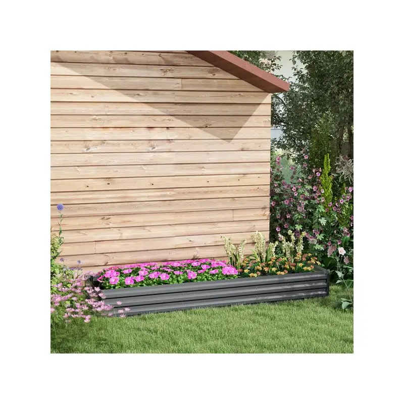 Raised Garden Bed Kit for Vegetables and Flowers, Easy Setup, Durable Wood Planter Box for Home Gardening, Outdoor Planting