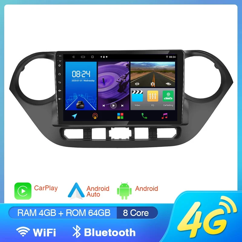 

Android 14.0 Carplay Car Radio for Hyundai i10 2013 2014-2016 multimedia player BT GPS Navigation 2din autoradio 8core DSP RDS