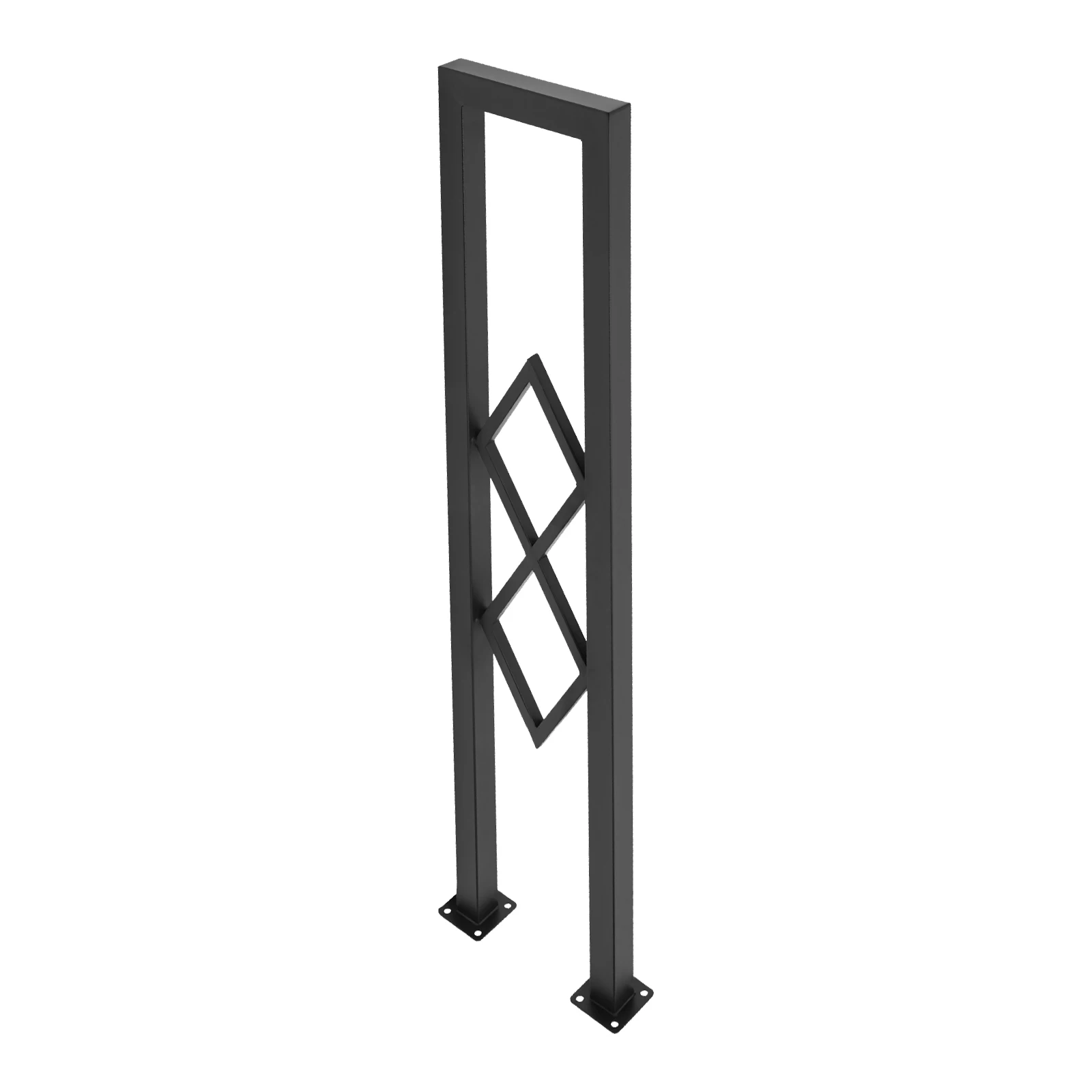 Industrial Black U-Shaped Stair Handrail, Decorative Stair Railing, Stair Handrail