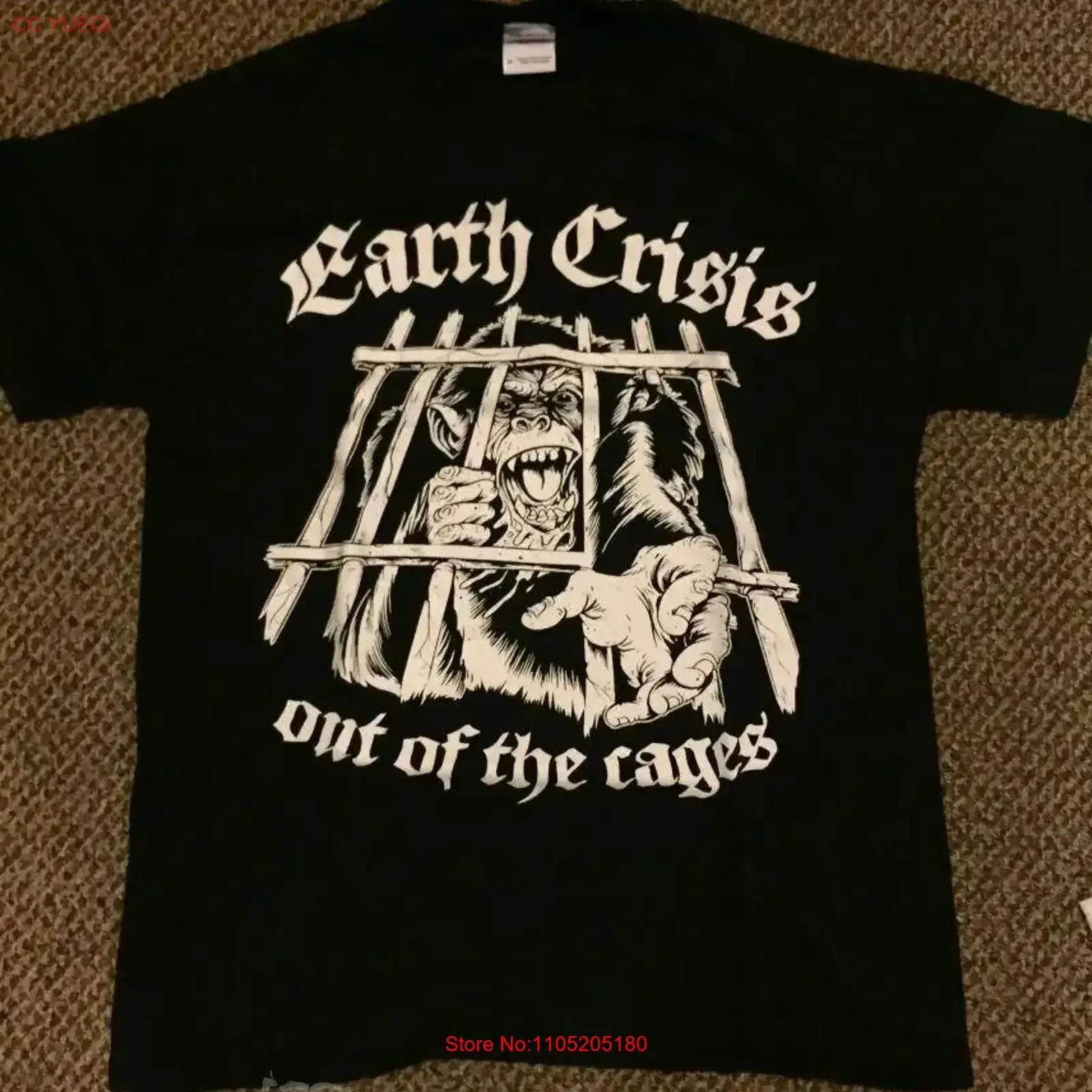 خمر أزمة الأرض تي شيرت القطن الكبار S 5XL EN268 غسلها الرسم تنوعا امتدت عادية قليلا خمر غسلها للجنسين