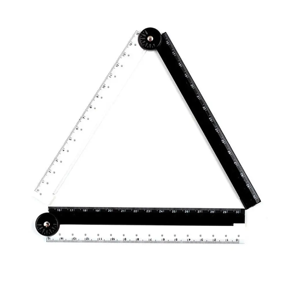 Folding Ruler Black And White Simple Graphic Primary School 1pcs Gift Suppli Student Stationery Birthday Creative Drawing