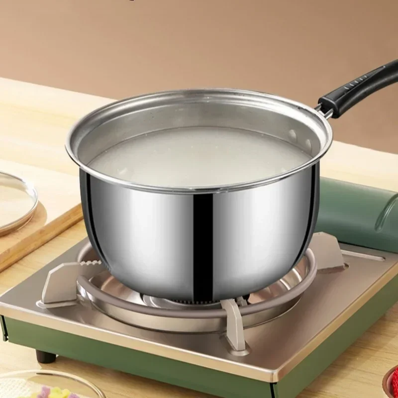 1Pcs 18/20CM Stainless Steel Soup Pot Cooking Pots For Kitchen Induction Cooking Pot Small Heat Resistant Cookware