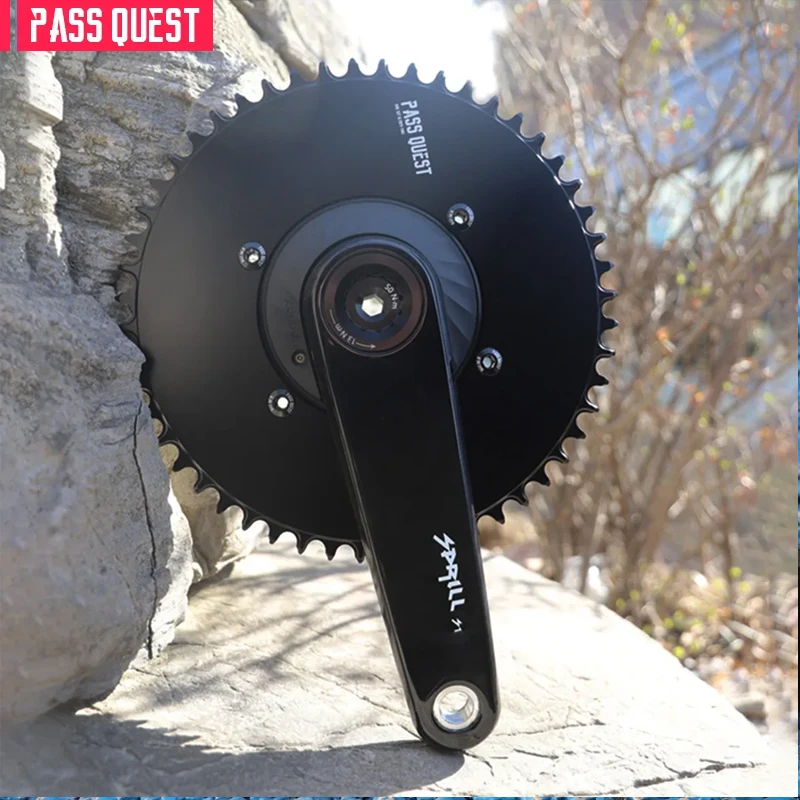 PASS QUEST X110 BCD (4-bolt AERO) Round  Black AERO Narrow Wide Chainring