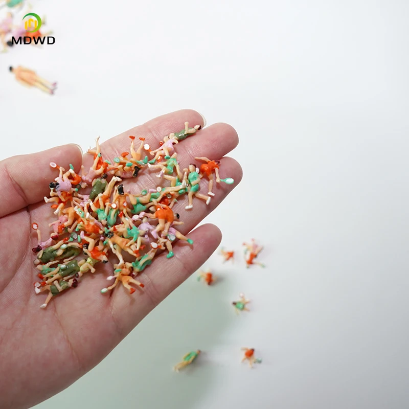 ABS bemalte Miniatur 1:50-1:100 Sportfiguren Menschen Modellbau Materialien DIY Architektur Gebäude Layout für Diorama