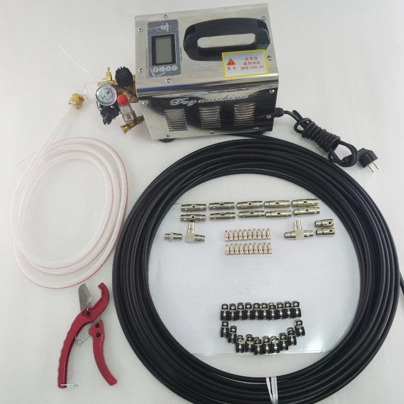 0.3L High Pressure Auto Mist Cooling Fog System with Quick Fittings for Mushroom Greenhouse Farm Pest Control Humidifying