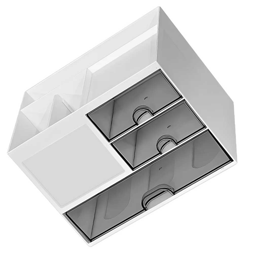 Practical Desktop Organizer Drawer Type Storage Box Stationery Organizer Long-Lasting Multi- Office