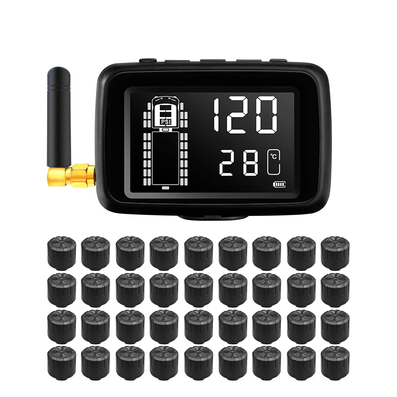 New 36-wheel Truck Tpms Tire Pressure Monitoring System 901RV Low Pressure And High Temperature Alarm