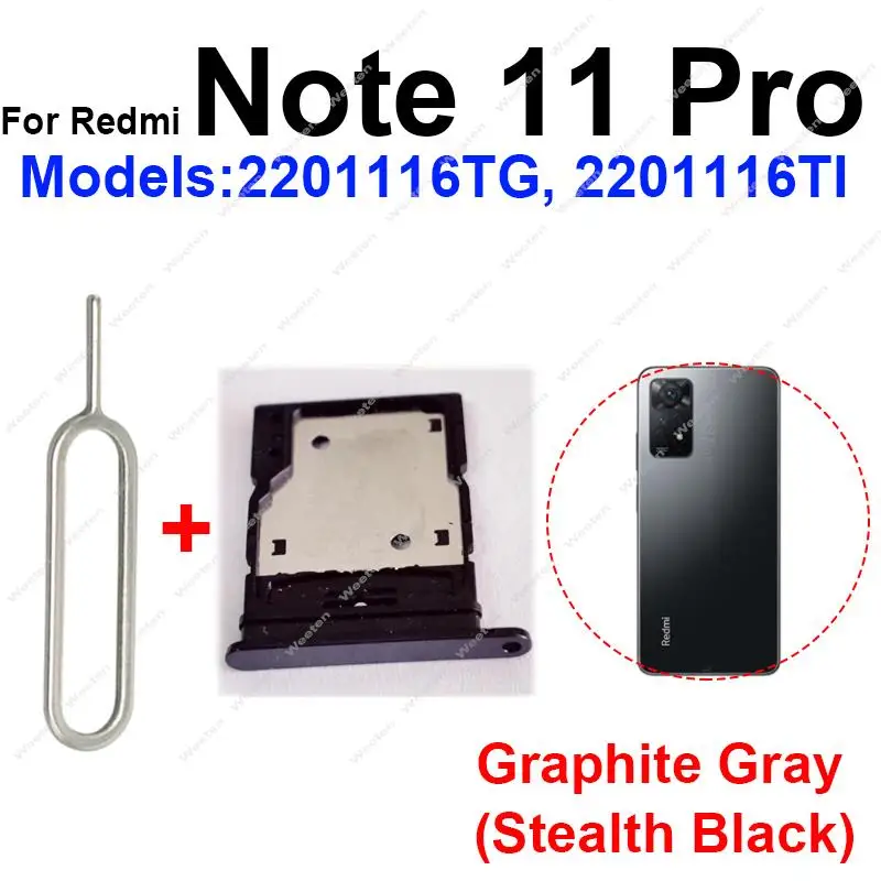 Sim-Kartenfach-Halter für Xiaomi Redmi Note 11 11S 11 Pro 4G 5G SIM-Kartensteckplatz Kartenadapter Leser Ersatz