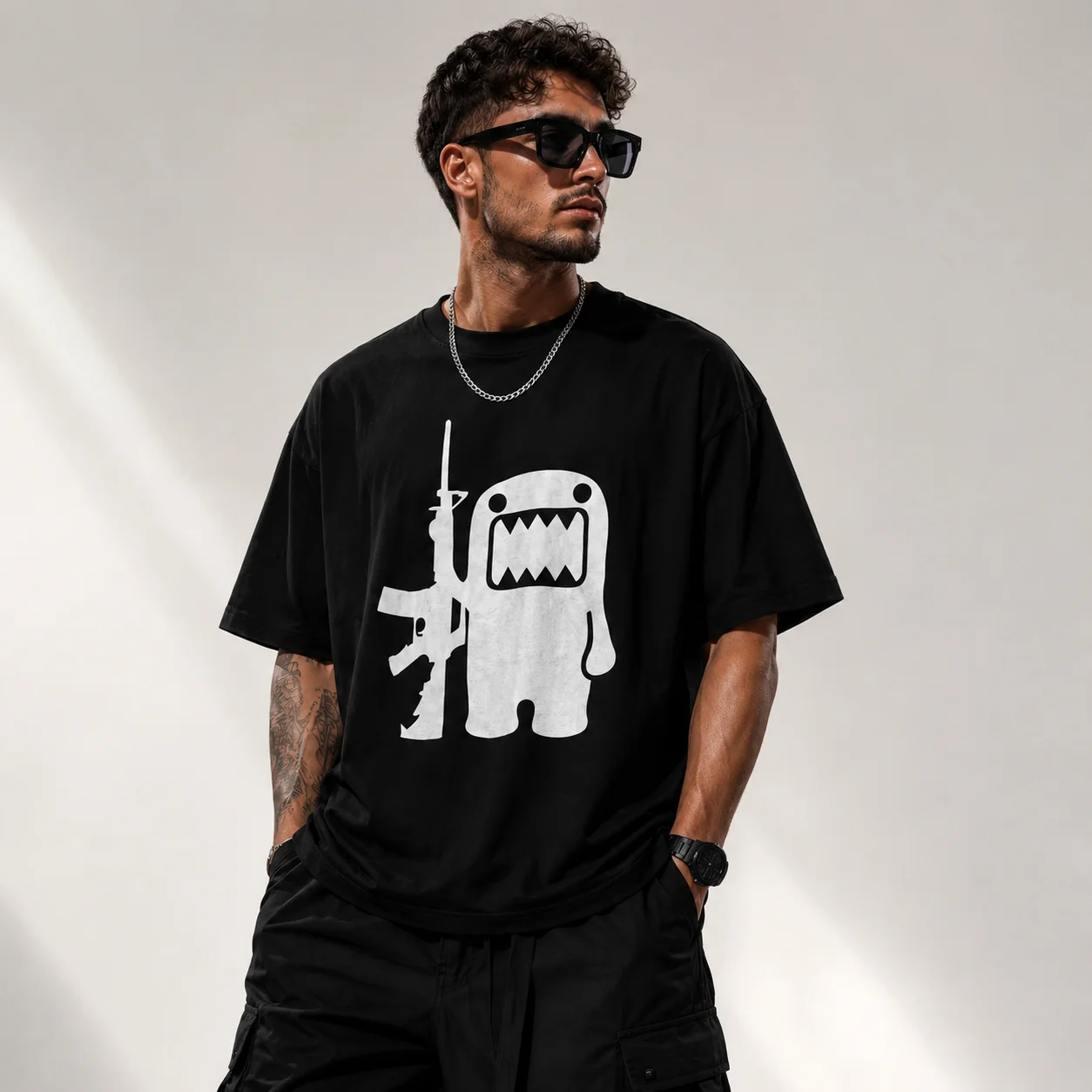 Fashion Kawaii Men T Shirt Pattern Y2K Cotton Print Round Neck Loose T-shirt Summer Women's Street Couple Tee Clothing