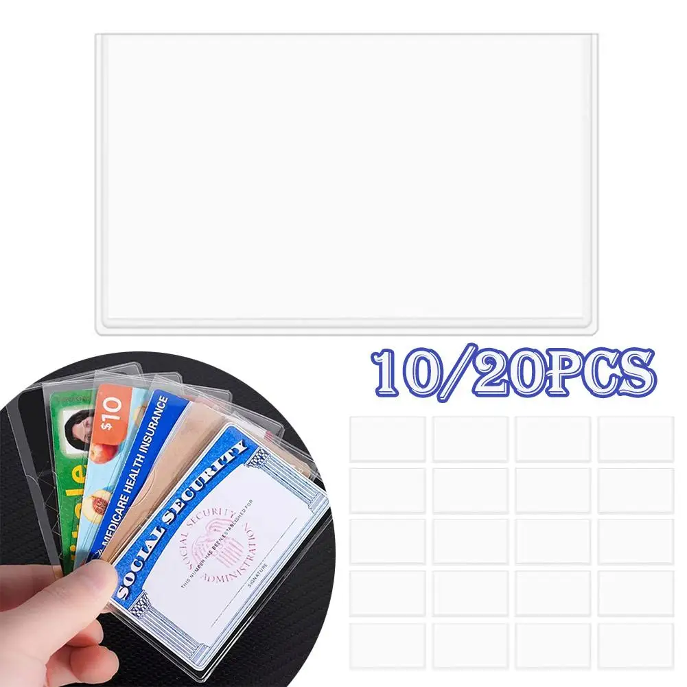 حافظة حامل بطاقات PVC شفافة لبطاقة الائتمان وبطاقة الائتمان وبطاقة الحافلة الطبية G6Q2