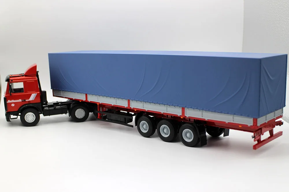 NEW SSM 1:43 Scale Model MAZ-6422 with semi-trailer MAZ-9758 USSR Long Truck SSM7042 For collection gift