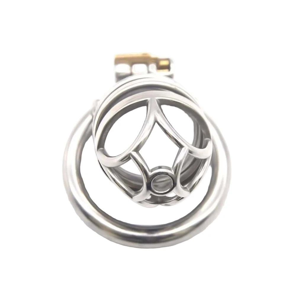 FRRK 09 Jaula de castidad hueca con cerradura uretral grande, ataduras para pene con múltiples anillos, jaula para pene, juguete sexual fetiche para hombre Gay SexShop 