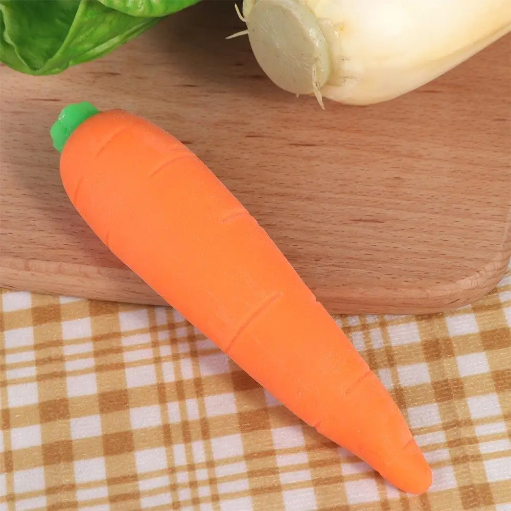 Easter Vegetable Carrot Pinch Toy Memory Sand Orange Carrot Squeezing Toy Carrot Soft Adhesive Children Toys