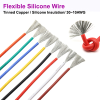 1M/5M Soft Flexible Silicone Wire Heat-resistant 30 28 26 24 22 20 18 16 15 14 13 12 10 AWG High Temperature Tinned Copper Cable