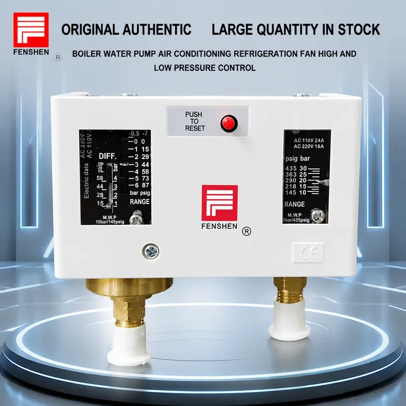 Original FENSHEN Pressure Controller Switch P830HLME P830E High Low Voltage Control Dual Set Air Compressor Regulator Sensor