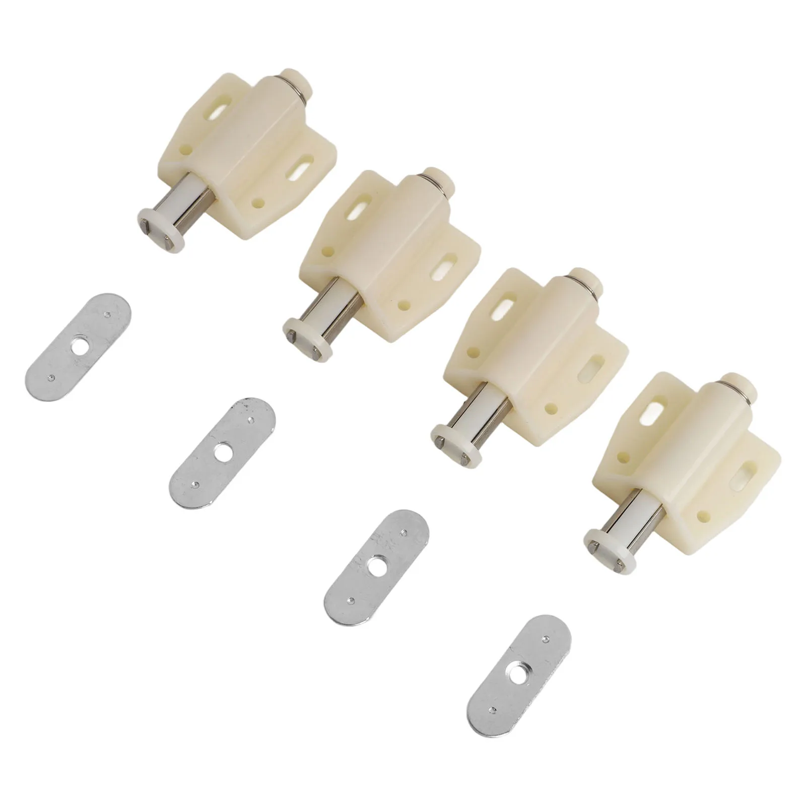Brand New Practical Wardrobes Bathroom Touch Latch Push To Open 4pcs/set White/Black Accessories Cabinet Doors