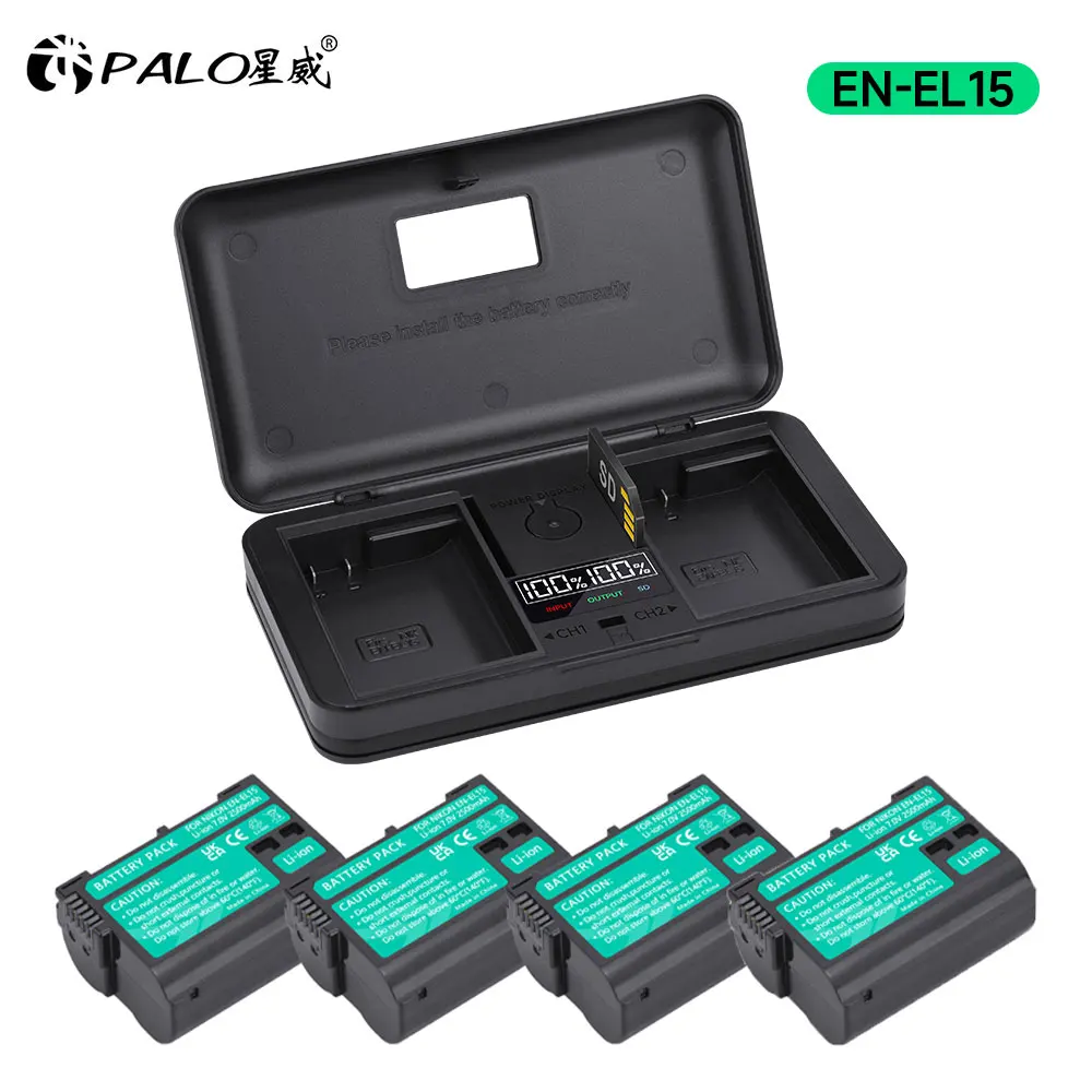 

EN-EL15 ENEL15 EN EL15 Camera Battery+Storage box charger for Nikon D500 D600 D610 D750 D800 D800E D810 D810A D7000 D7100 D7200