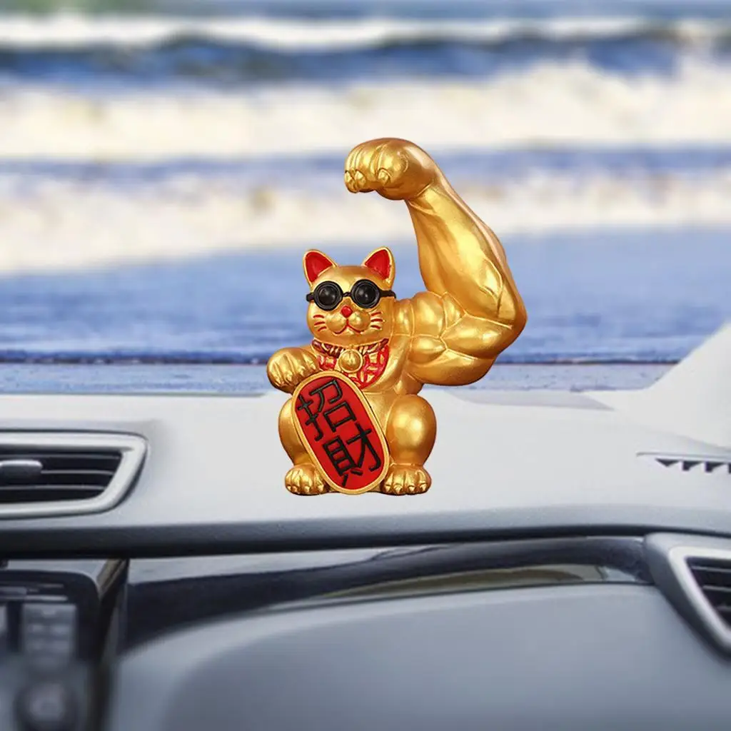 تمثال ذراع عملاق على شكل قطة محظوظة لتزيين الهدايا، زينة فنغ شوي، الحظ الصحيح