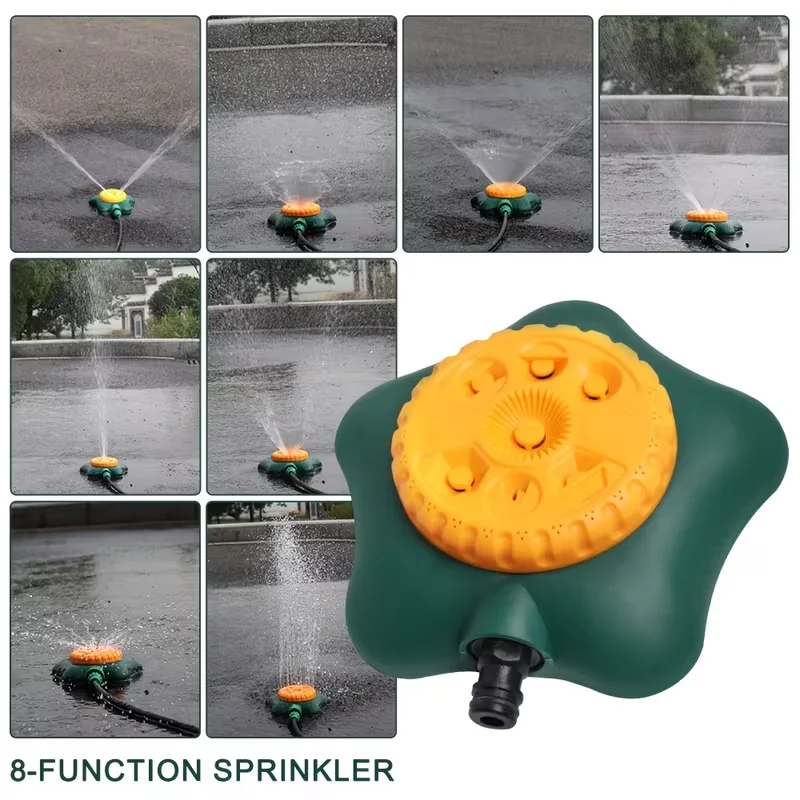 1pc 8-Speed Adjustable Multifunctional Garden Sprinkler Versatile Nozzle For Courtyards Small Areas Gardening Accessories