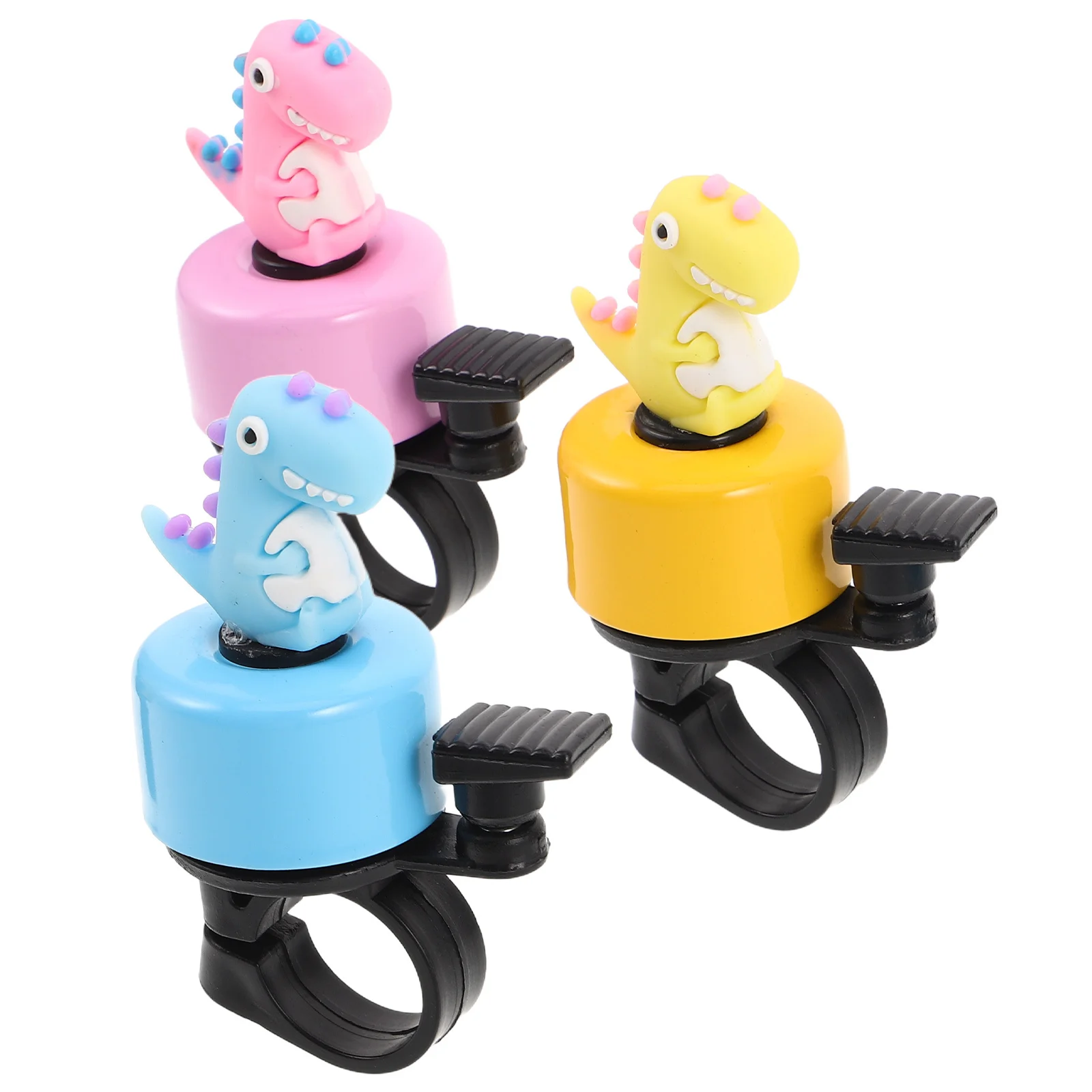 3Pcs Kids Bike Bell Dinosaur Cartoon Loud Clear Sound Safety Alert for Toddler Bicycles Scooters Horn for Bike Kids