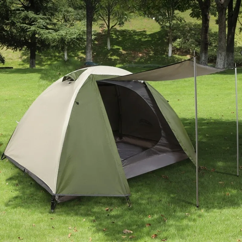 

Легкие портативные утолщенные палатки для двух человек, непромокаемые уличные палатки из ткани Оксфорд, ветрозащитные многофункциональные принадлежности для кемпинга