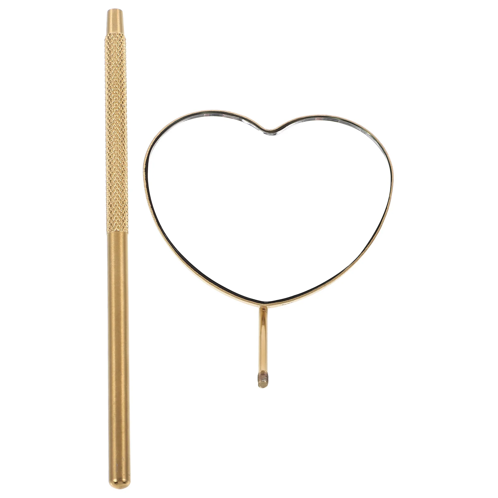 

Heart Shaped Eyelash Inspection Mirror Stainless Steel Handheld Mirror for Eyelash Application and Eyeliner Precision
