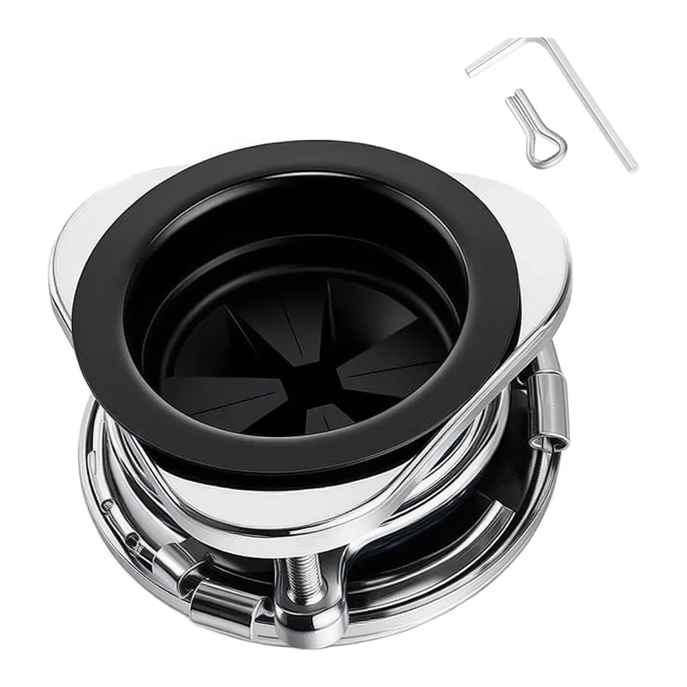 Garbage Disposal Flange Kit Stainless Steel With Splash-Guard Stopper Wrench For InSinkErator 3 Bolt Sink Drain Replacement Part