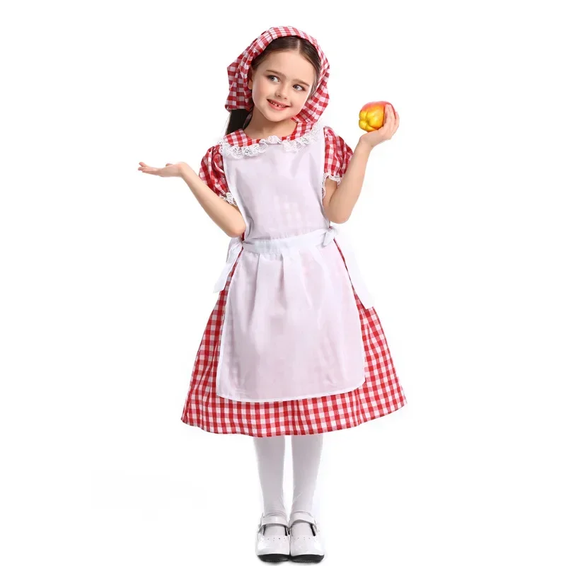 Children's Halloween Cosplay Little Red Riding Hood Performance Costume