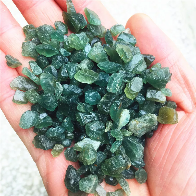 Wholesale 100g Bulk Natural Green Apatite Raw Rough Stone Quartz Crystal Mineral Specimen Healing Gemstone Aquarium Home Decorat